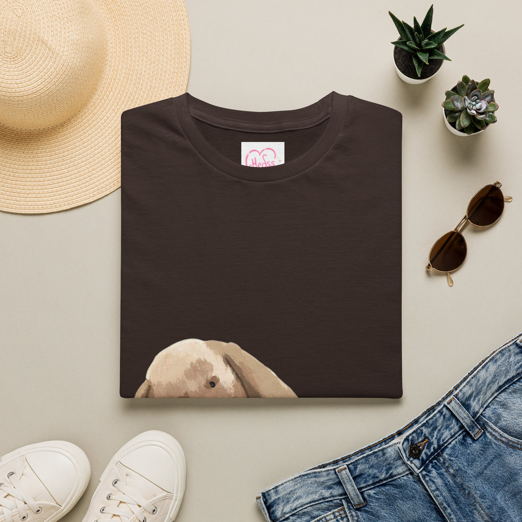 Bunny Plush Graphic T-Shirt — Soft Beige Bunny Tee