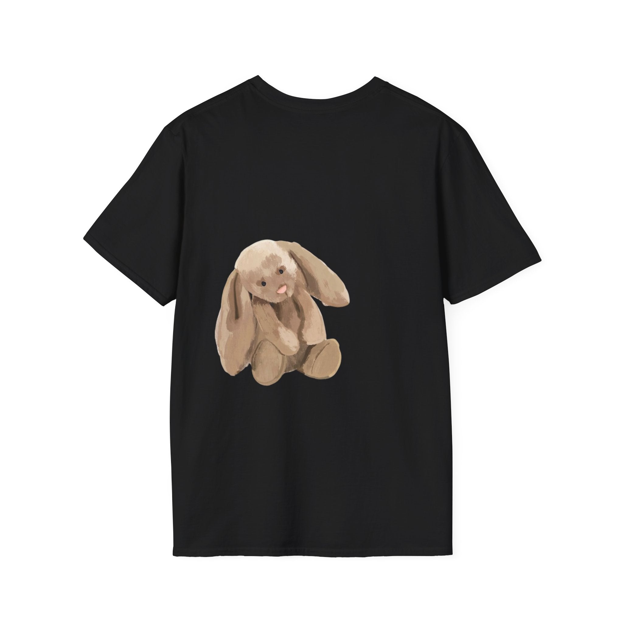 Bunny Plush Graphic T-Shirt — Soft Beige Bunny Tee