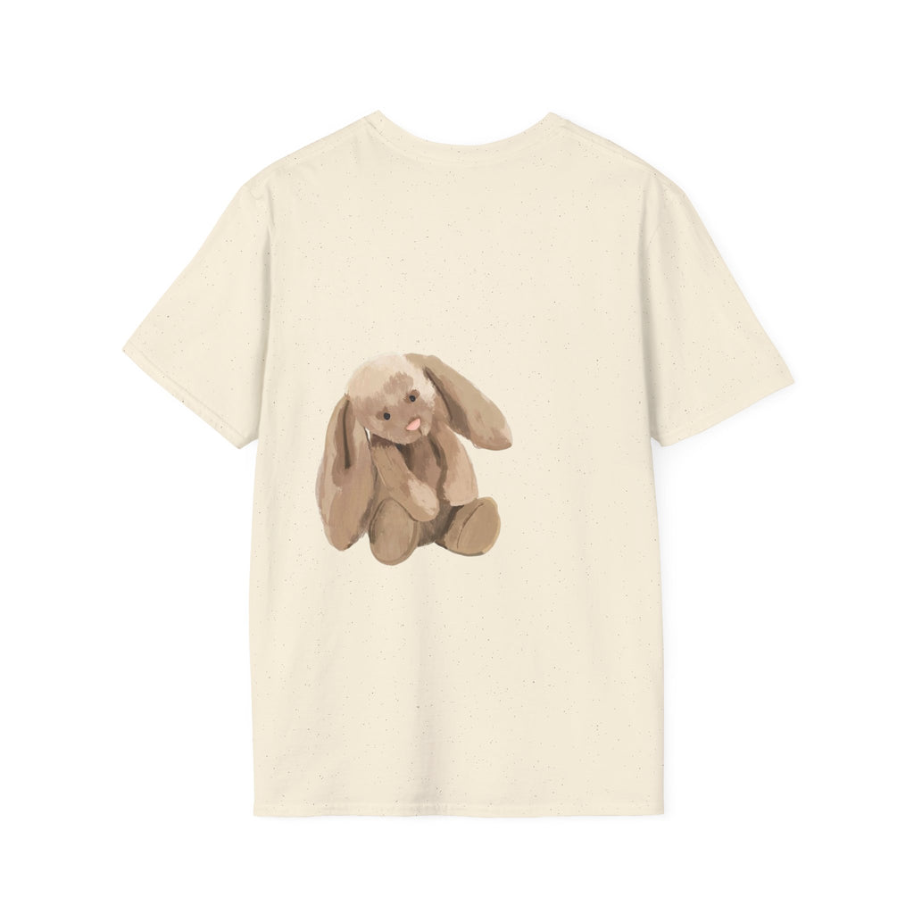 Bunny Plush Graphic T-Shirt — Soft Beige Bunny Tee
