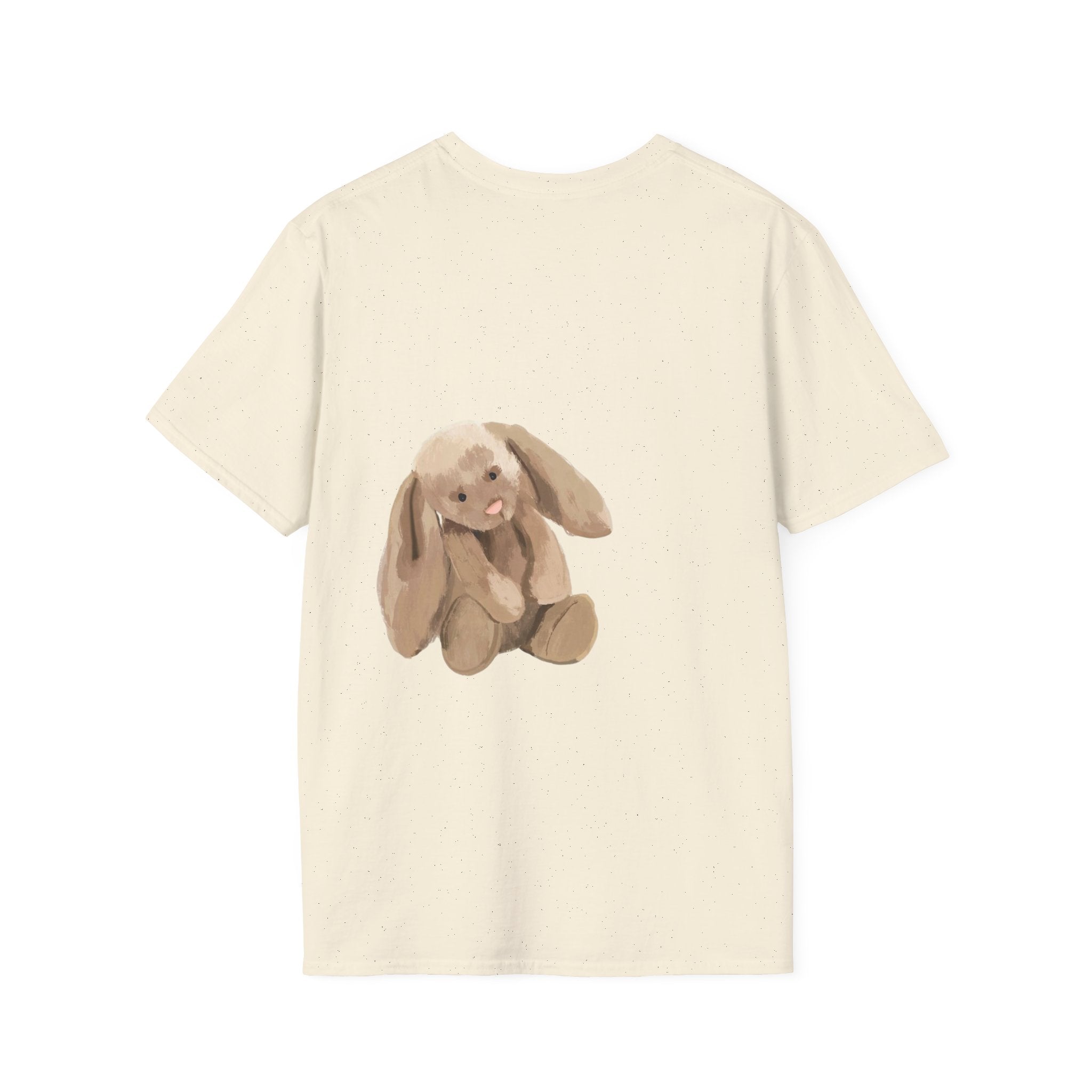 Bunny Plush Graphic T-Shirt — Soft Beige Bunny Tee