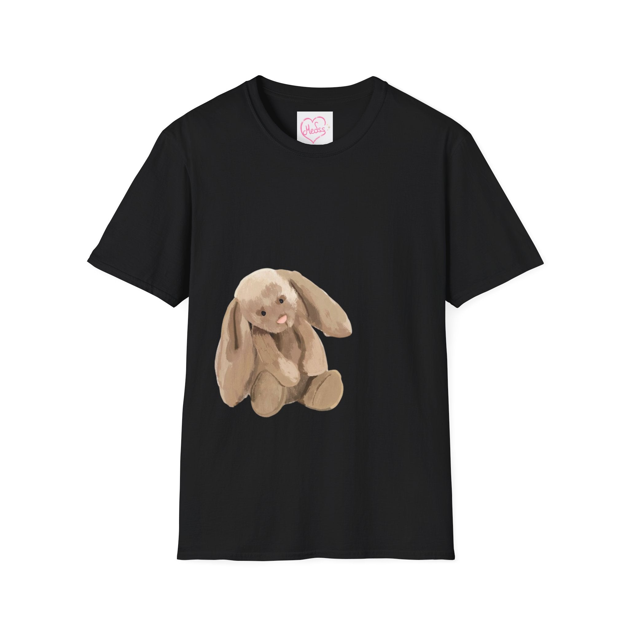 Bunny Plush Graphic T-Shirt — Soft Beige Bunny Tee