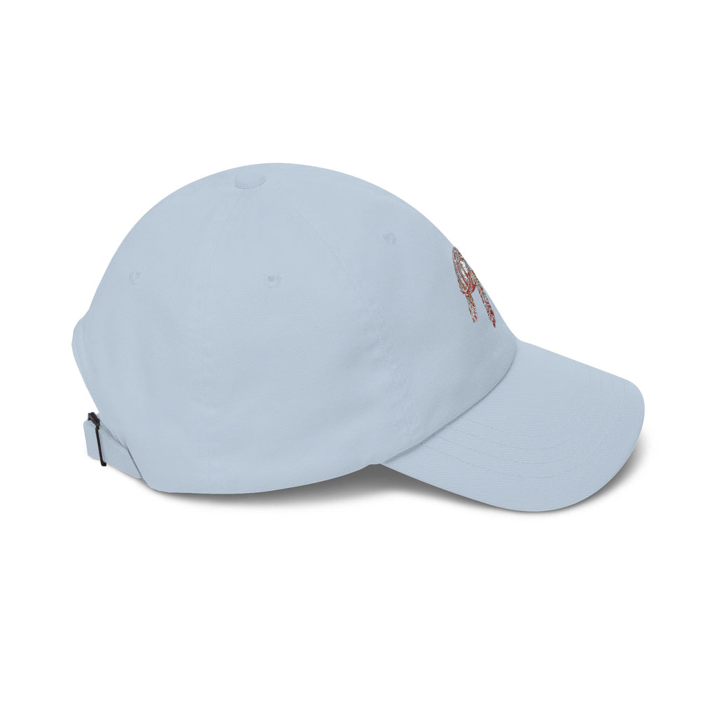 Dad Cap with Floral Sea Turtle Embroidery — Casual Beach Baseball Hat
