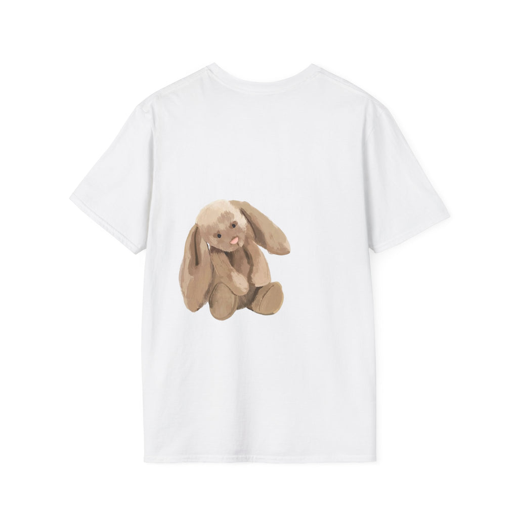 Bunny Plush Graphic T-Shirt — Soft Beige Bunny Tee