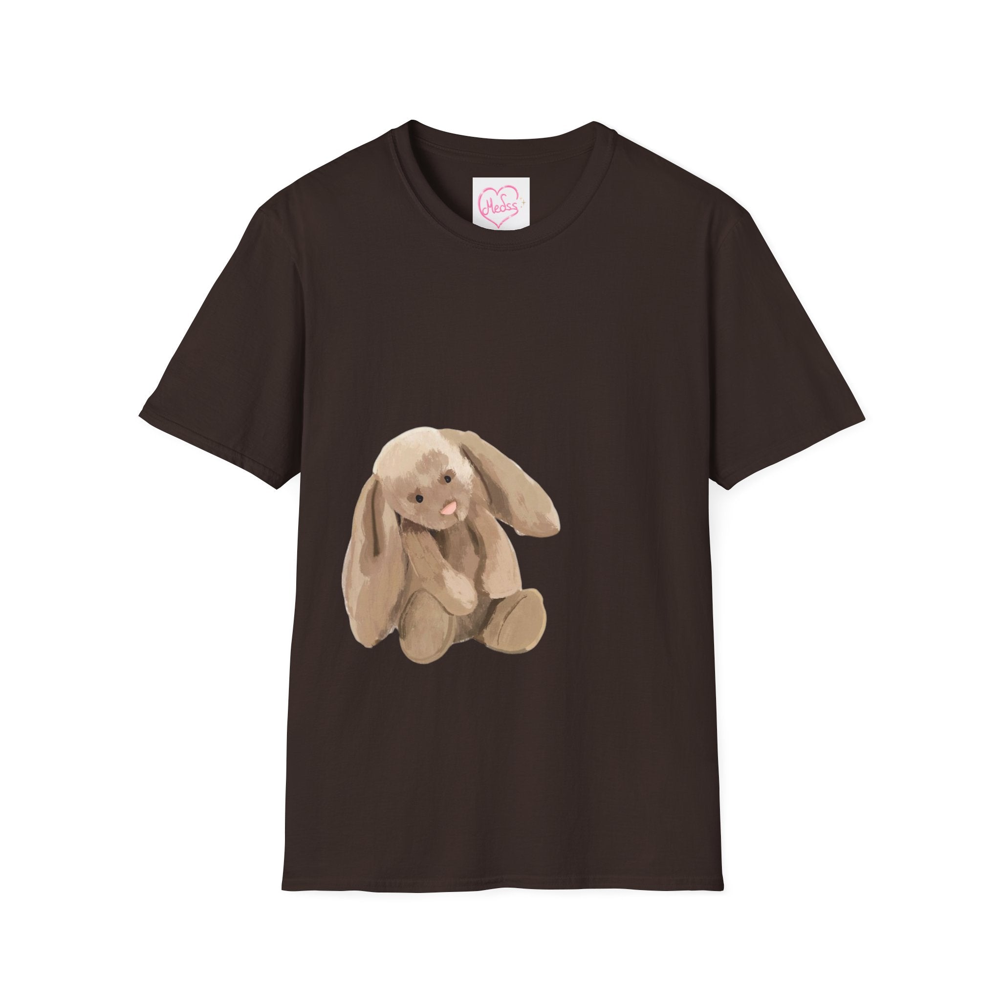 Bunny Plush Graphic T-Shirt — Soft Beige Bunny Tee