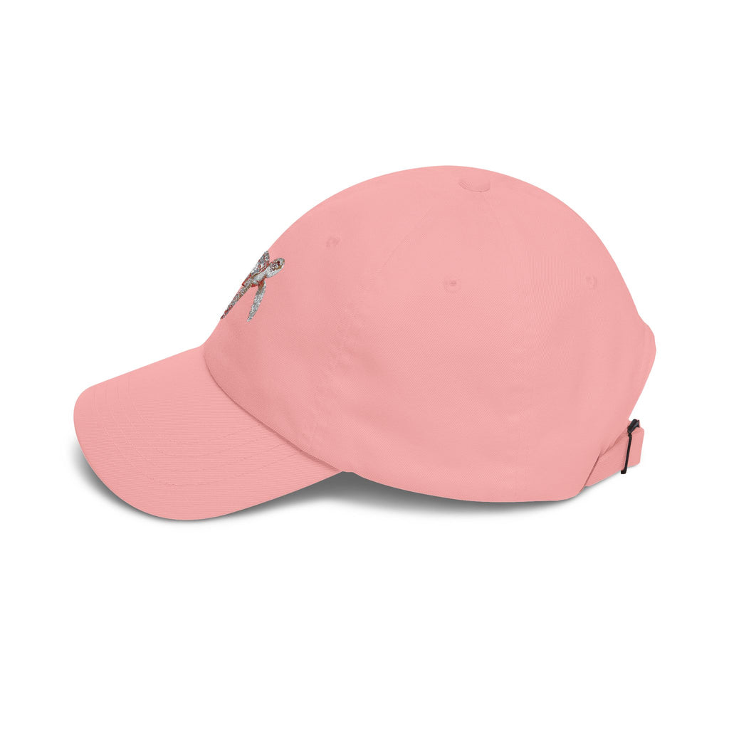 Dad Cap with Floral Sea Turtle Embroidery — Casual Beach Baseball Hat