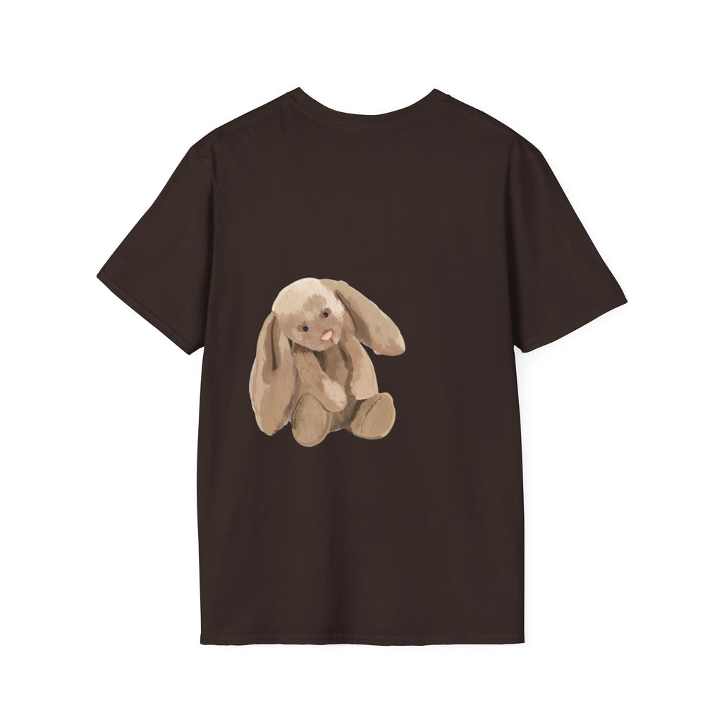 Bunny Plush Graphic T-Shirt — Soft Beige Bunny Tee