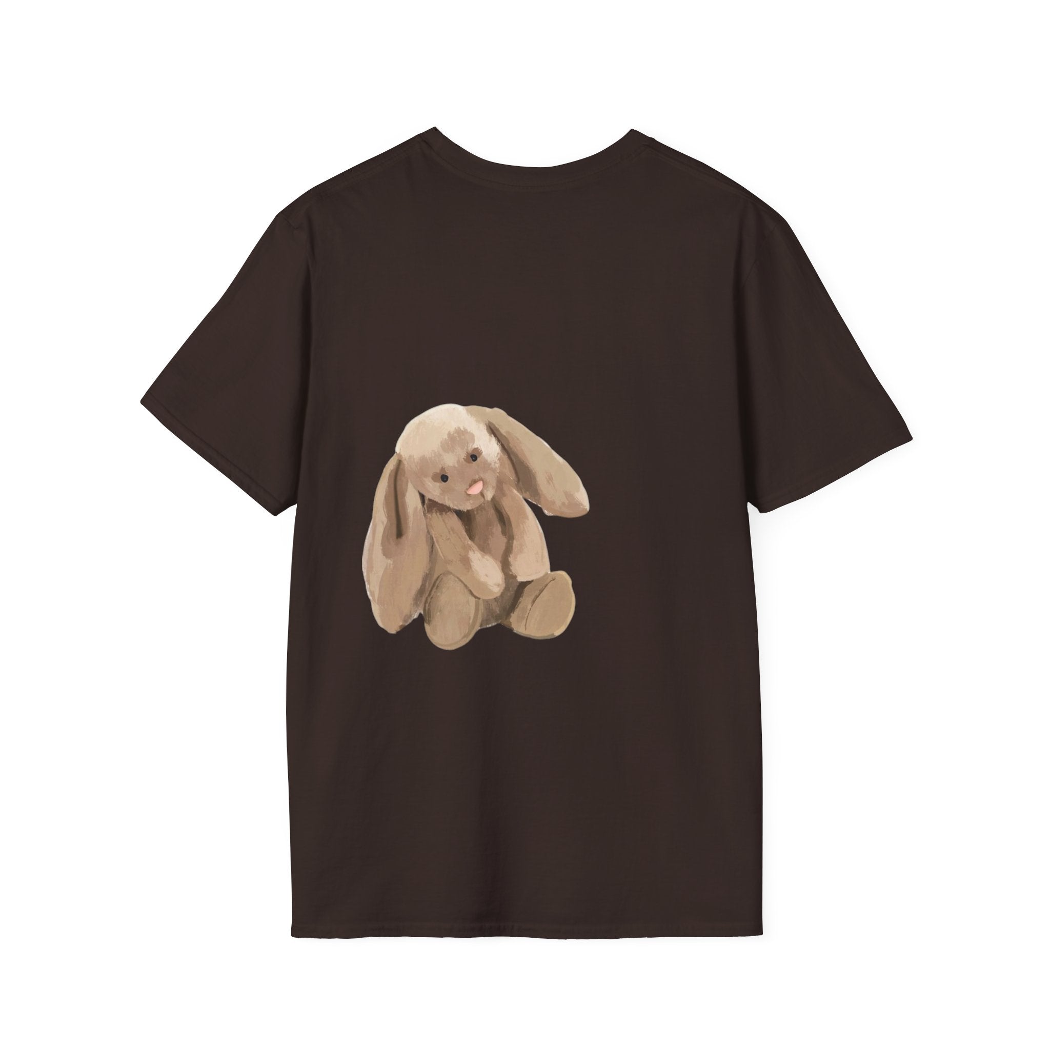 Bunny Plush Graphic T-Shirt — Soft Beige Bunny Tee